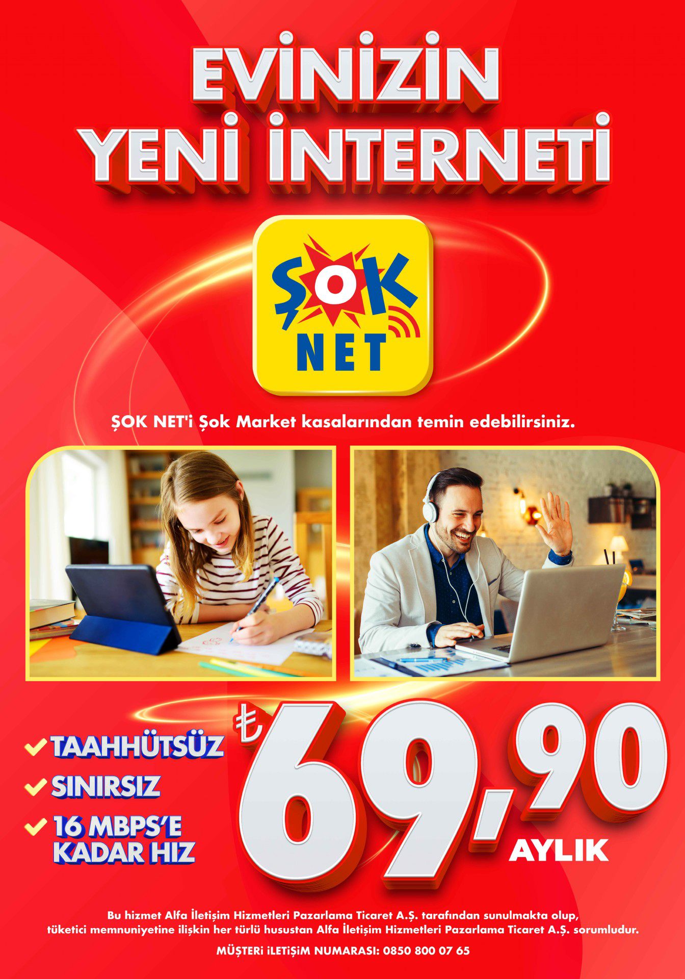 ŞOK Marketler’den Yeni Hizmet: Limitsiz Ev İnterneti Hizmeti ŞOK NET