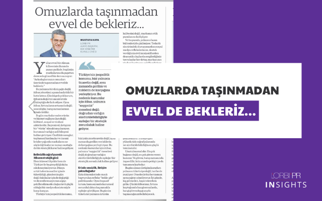 Omuzlarda Taşınmadan Evvel de Bekleriz…
