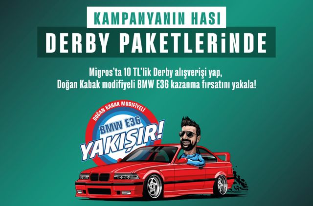 BMW E36 kazanma fırsatı Derby’den, Türkiye’nin ilk modifiye araç kampanyası